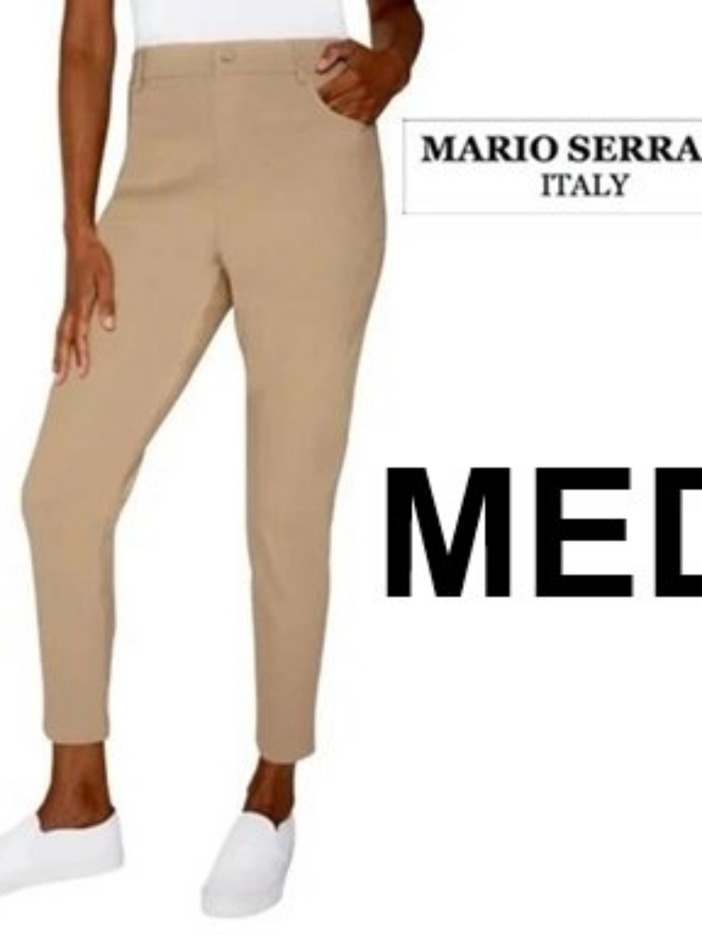 Mario Serrani Italy Comfort Stretch Slim Fit Textured Pants